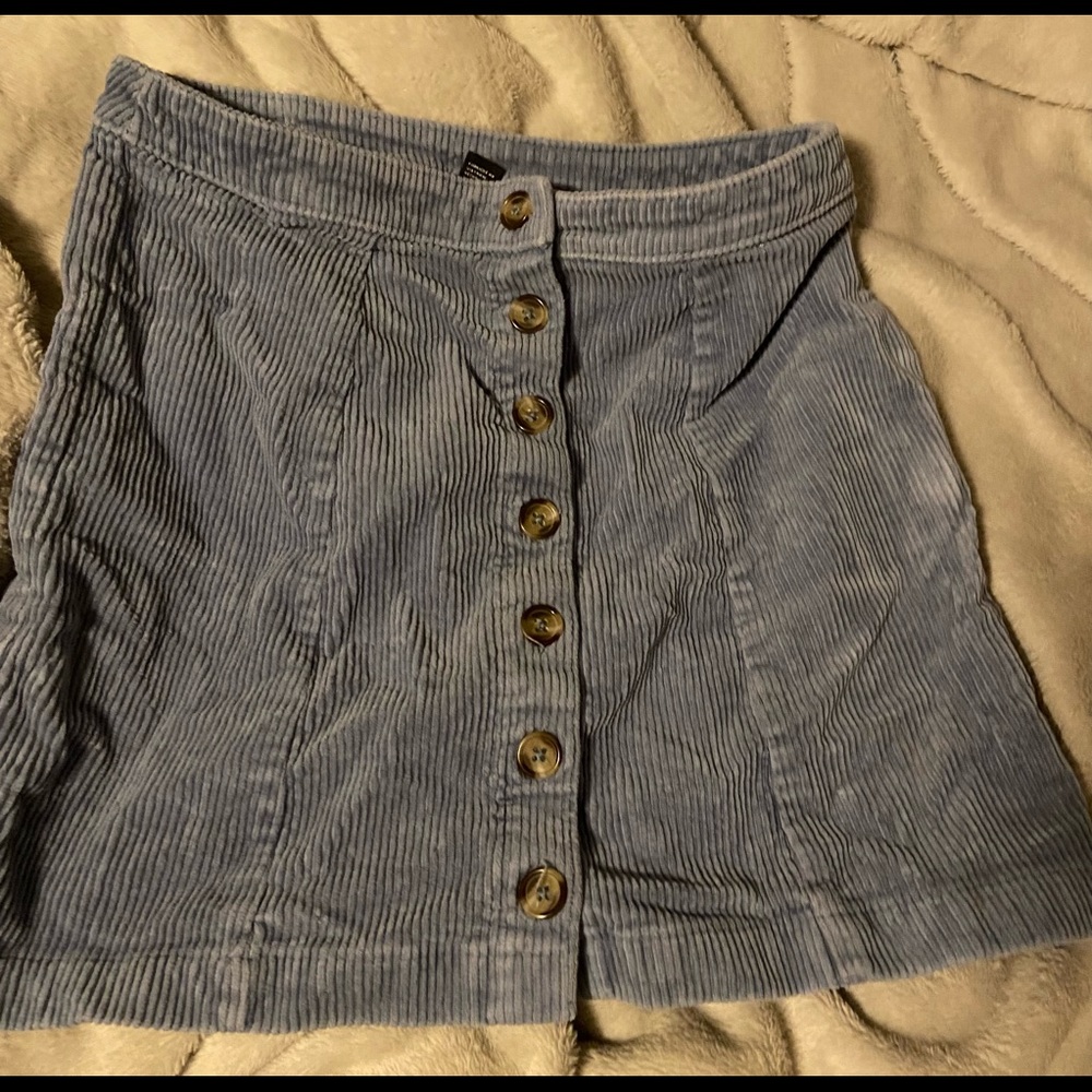Forever 21 Blue Velvet Skirt